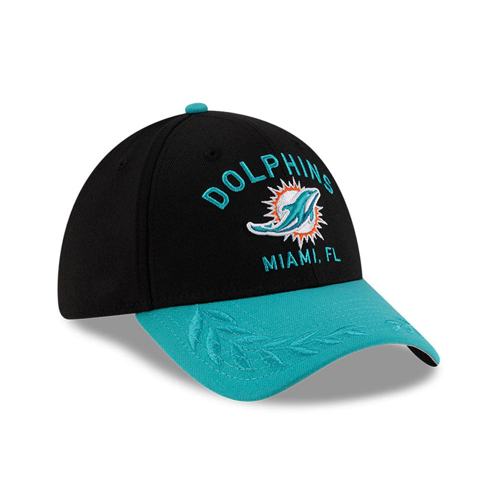 Men's Miami Dolphins New Era 2025 NFL Draft Black 39THIRTY Flex Fit Hat