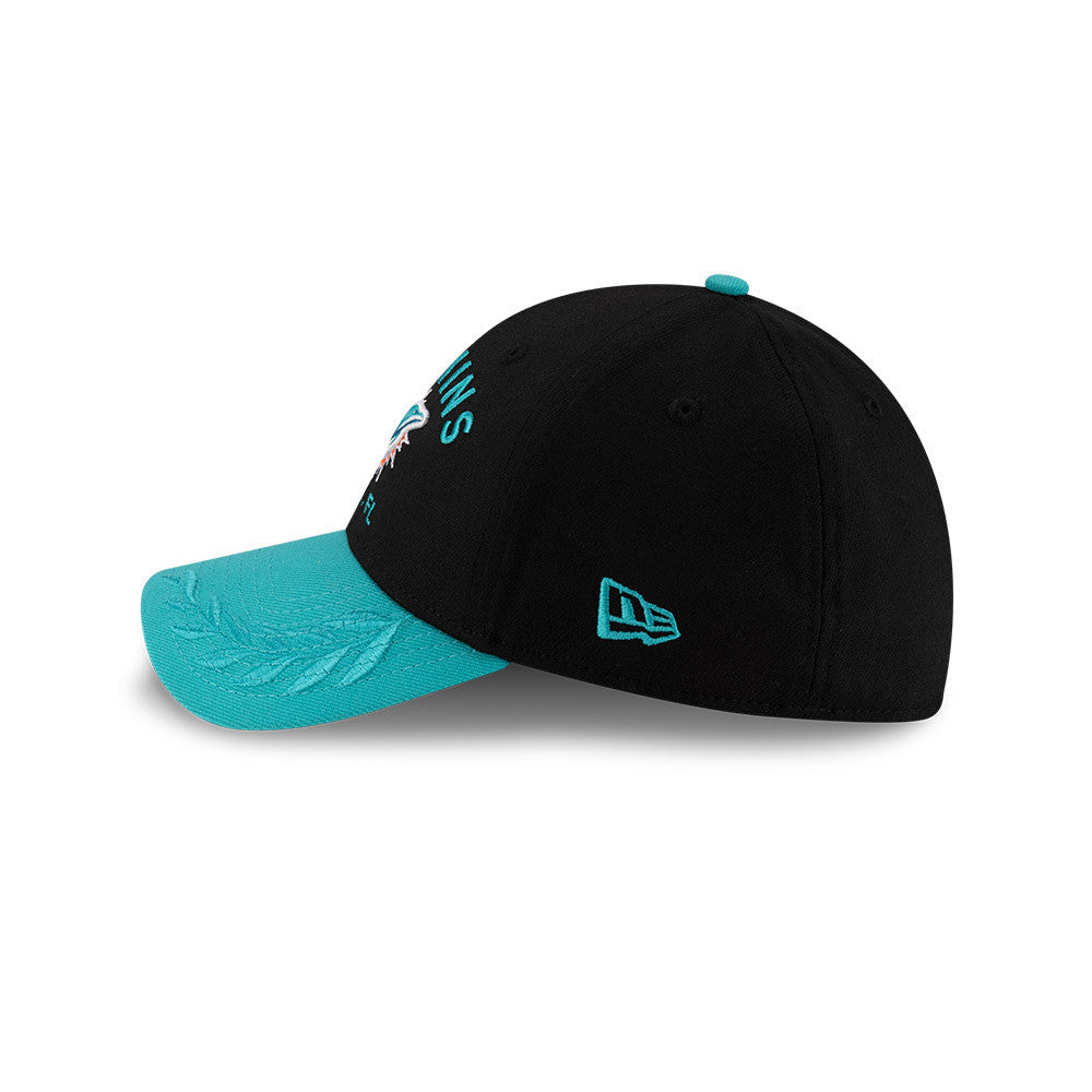 Men's Miami Dolphins New Era 2025 NFL Draft Black 39THIRTY Flex Fit Hat