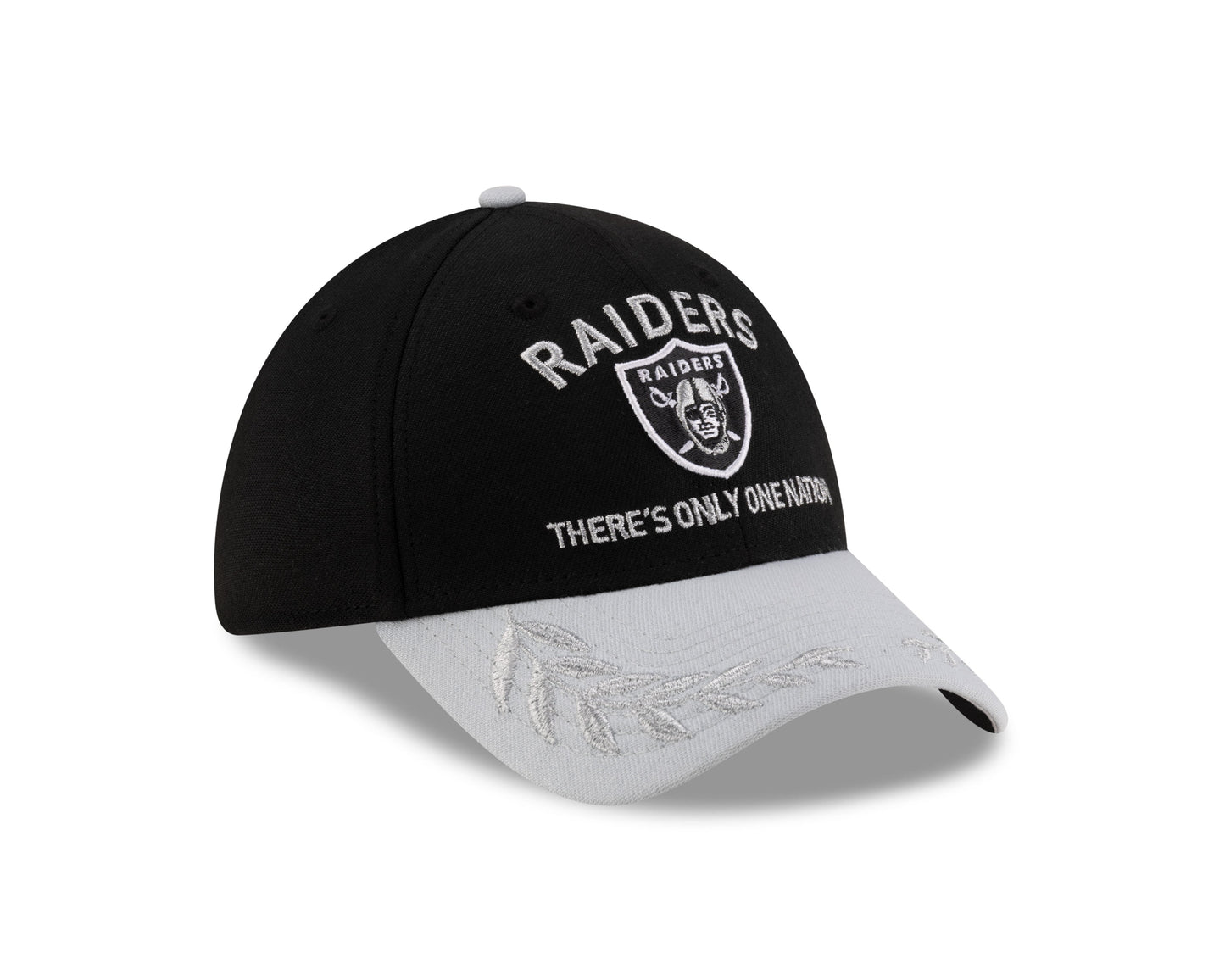Men's Las Vegas Raiders New Era 2025 NFL Draft Black 39THIRTY Flex Fit Hat