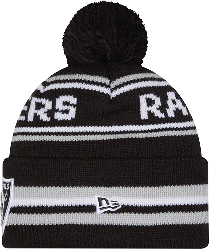Las Vegas Raiders Black New Era Knit Classic Cuffed Pom Knit