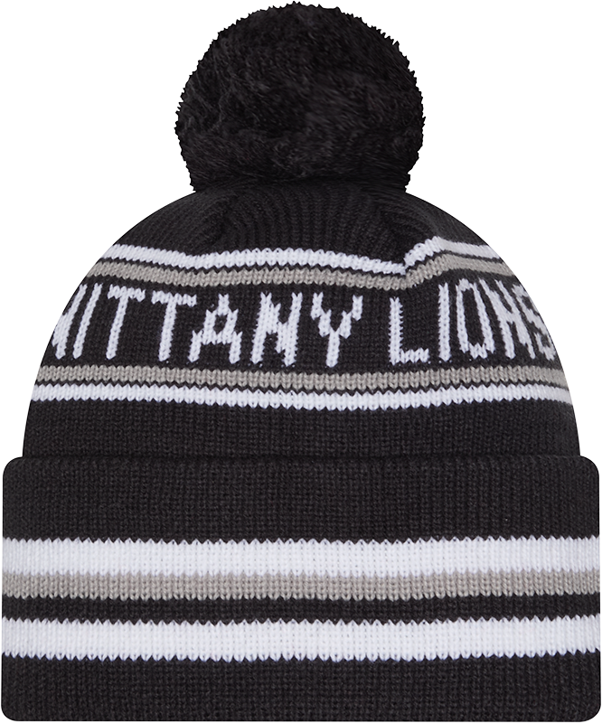 Penn State Nittany Lions New Era Knit Classic Cuffed Knit Hat with Pom -Navy
