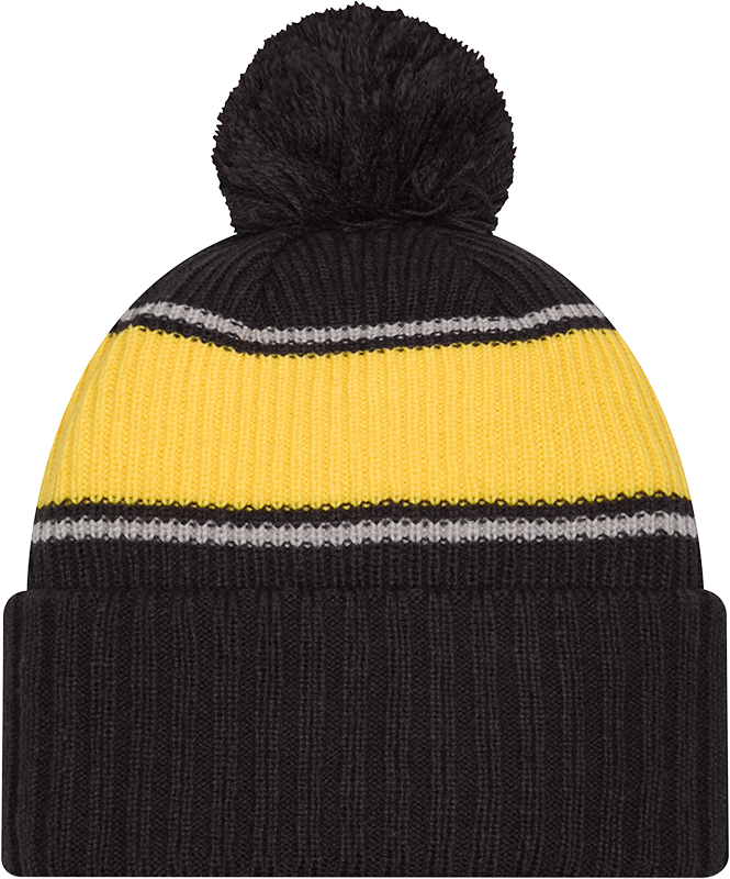 Michigan Wolverines New Era Bold Knit Cuffed Knit Hat with Pom - Navy