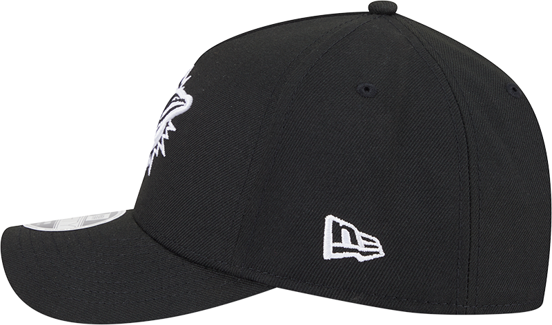Miami Dolphins New Era Black & White Primary 9FORTY A-Frame M-Crown Adjustable Hat