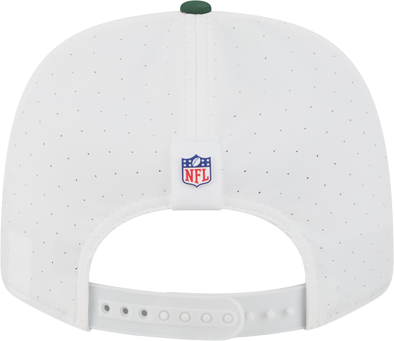 Men's Green Bay Packers New Era White/Green 2025 NFL Training Camp 9SEVENTY Adjustable Hat