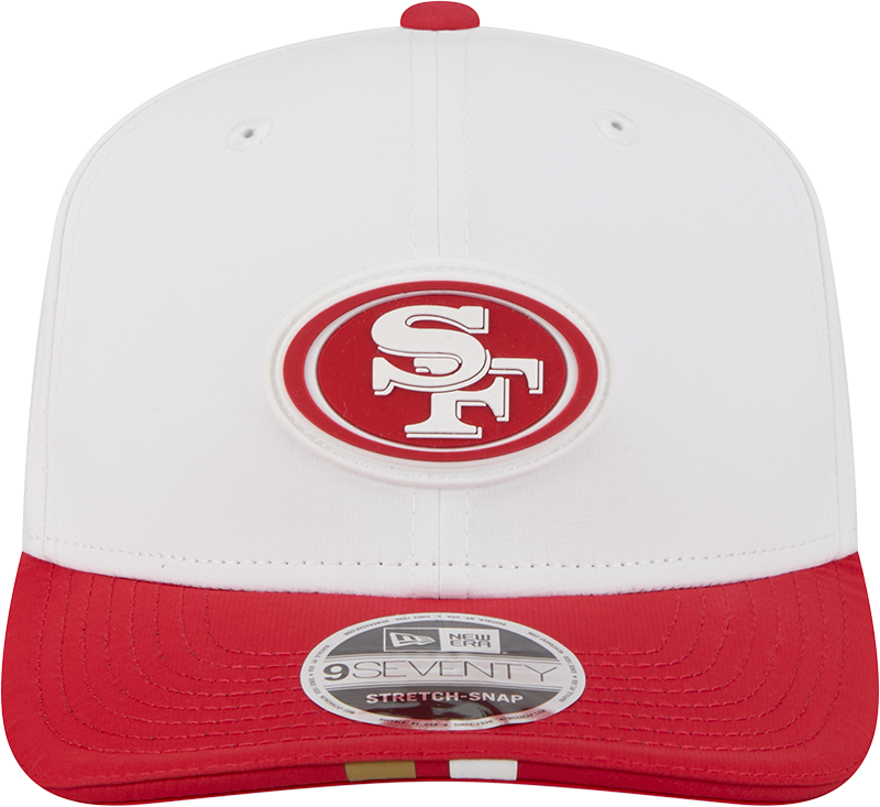 Men's San Francisco 49ers New Era White/Red 2025 NFL Training Camp 9SEVENTY Adjustable Hat