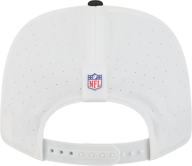 Men's Las Vegas Raiders New Era White/Black 2025 NFL Training Camp 9SEVENTY Adjustable Hat
