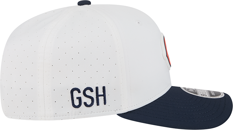 Men's Chicago Bears New Era White/Navy Secondary Logo 2025 NFL Training Camp 9SEVENTY Adjustable Hat