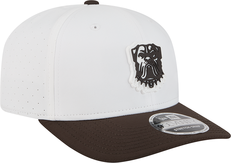 Men's Cleveland Browns New Era White/Brown 2025 NFL Training Camp 9SEVENTY Adjustable Hat