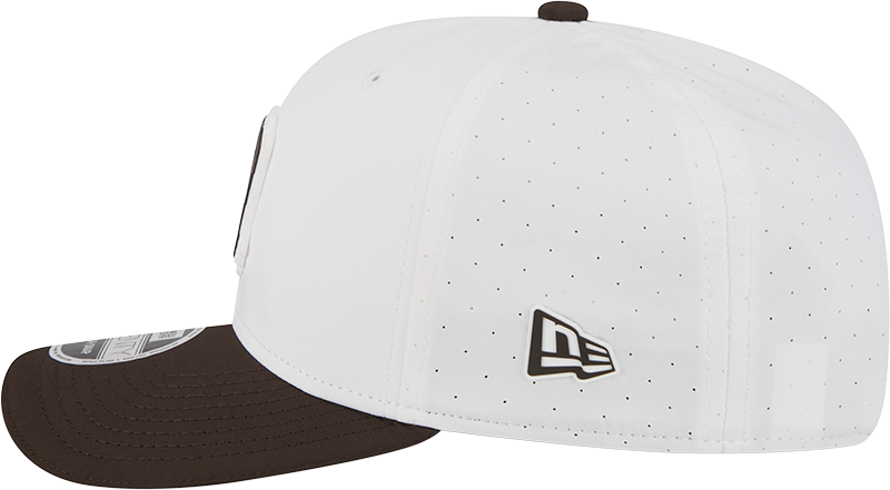 Men's Cleveland Browns New Era White/Brown 2025 NFL Training Camp 9SEVENTY Adjustable Hat