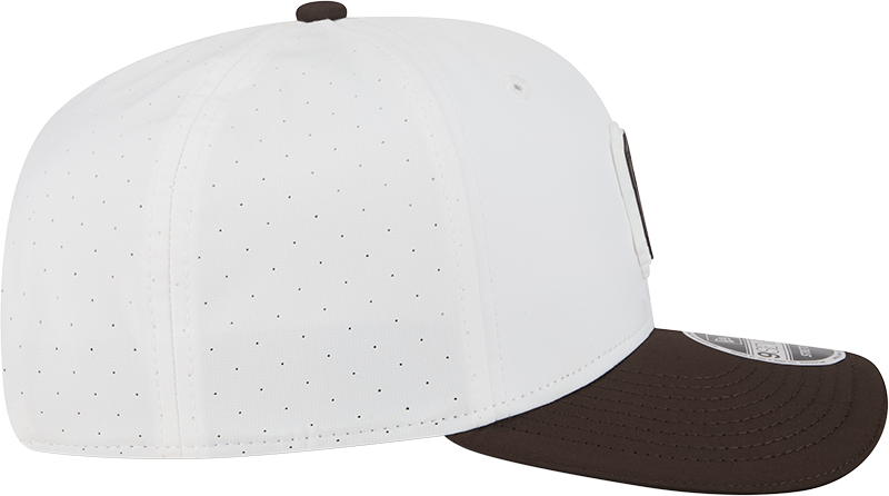 Men's Cleveland Browns New Era White/Brown 2025 NFL Training Camp 9SEVENTY Adjustable Hat