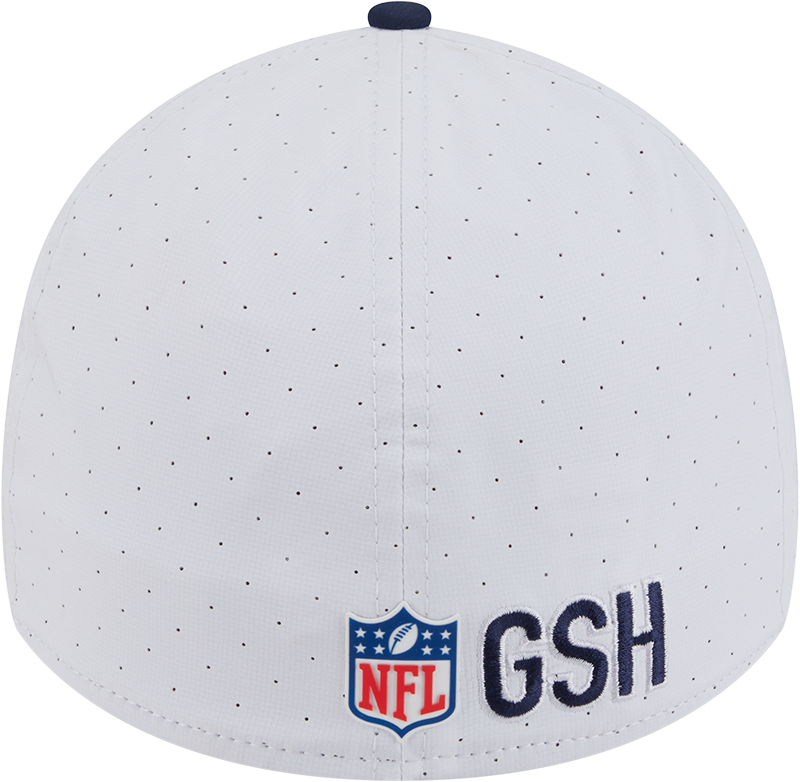 Men's Chicago Bears New Era White/Navy 2025 NFL Training Camp 39THIRTY Flex Hat