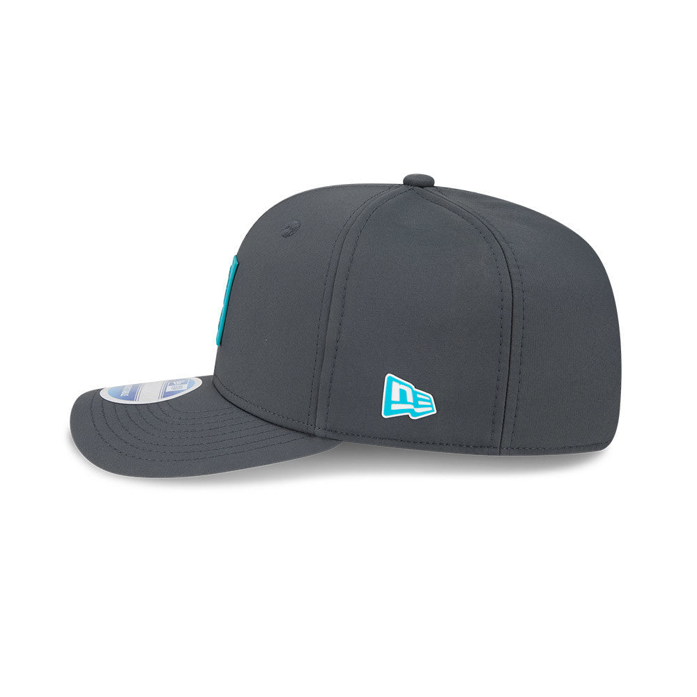 Men's Miami Dolphins New Era Graphite 2025 Sideline 9SEVENTY Cold Adjustable Hat