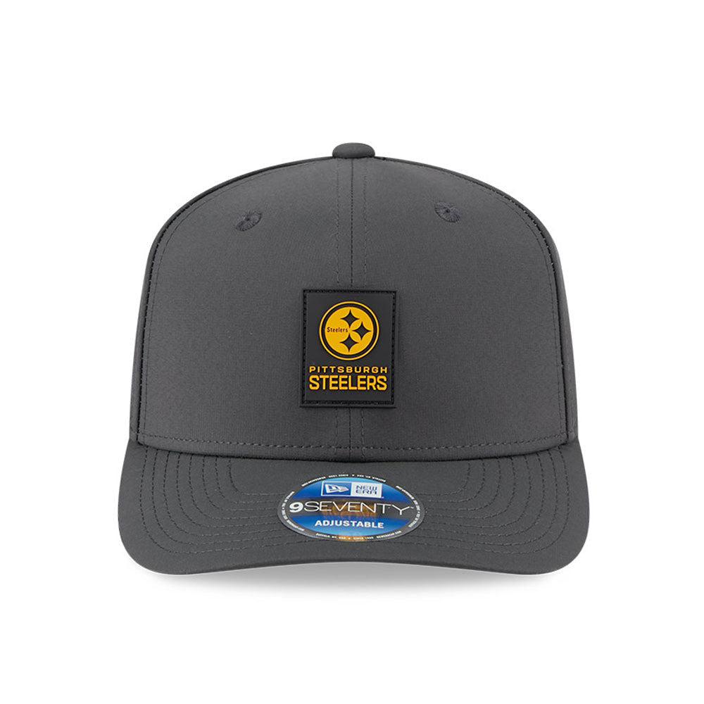 Men's Pittsburgh Steelers New Era Graphite 2025 Sideline 9SEVENTY Cold Adjustable Hat