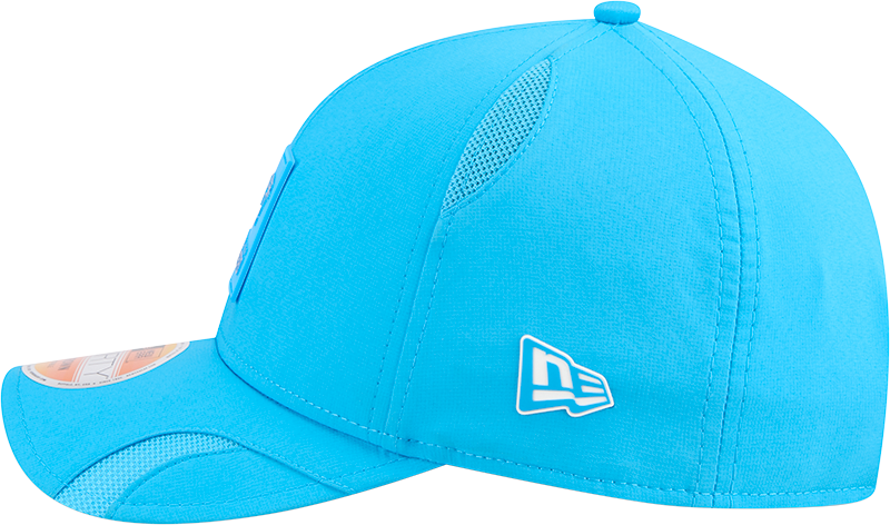 Men's Carolina Panthers New Era Teal 2025 NFL Sideline Heat 9FORTY M-Crown Adjustable Hat