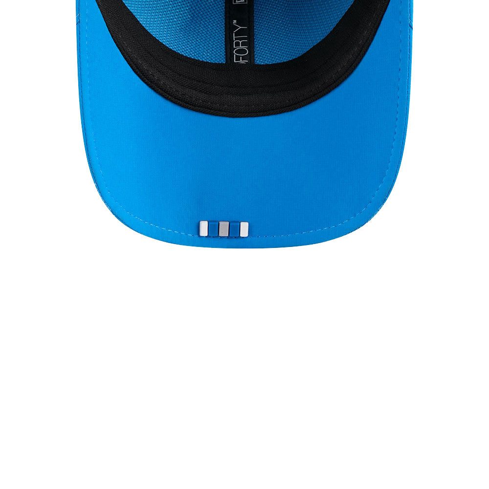 Men's Detroit Lions New Era Blue 2025 NFL Primary Logo Sideline Heat 9FORTY M-Crown Adjustable Hat