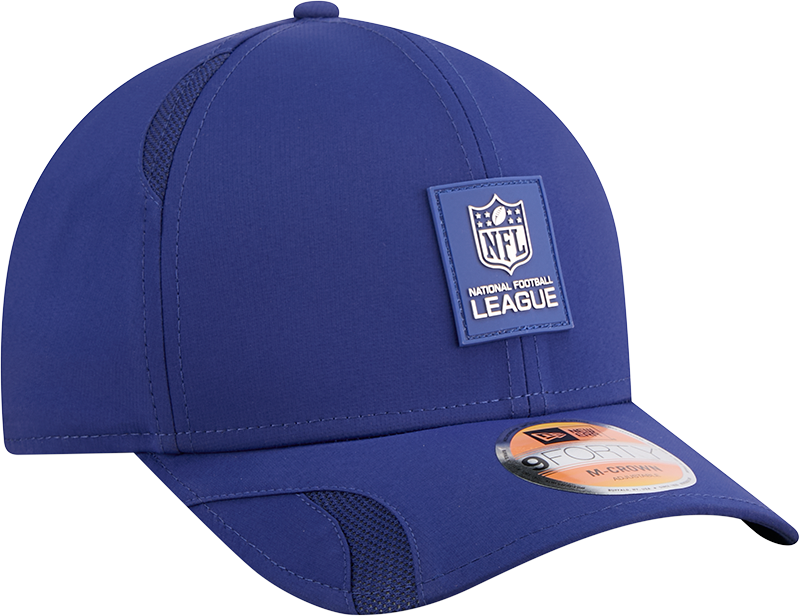 Men's NFL Shield New Era Blue 2025 NFL Sideline Heat 9FORTY M-Crown Adjustable Hat
