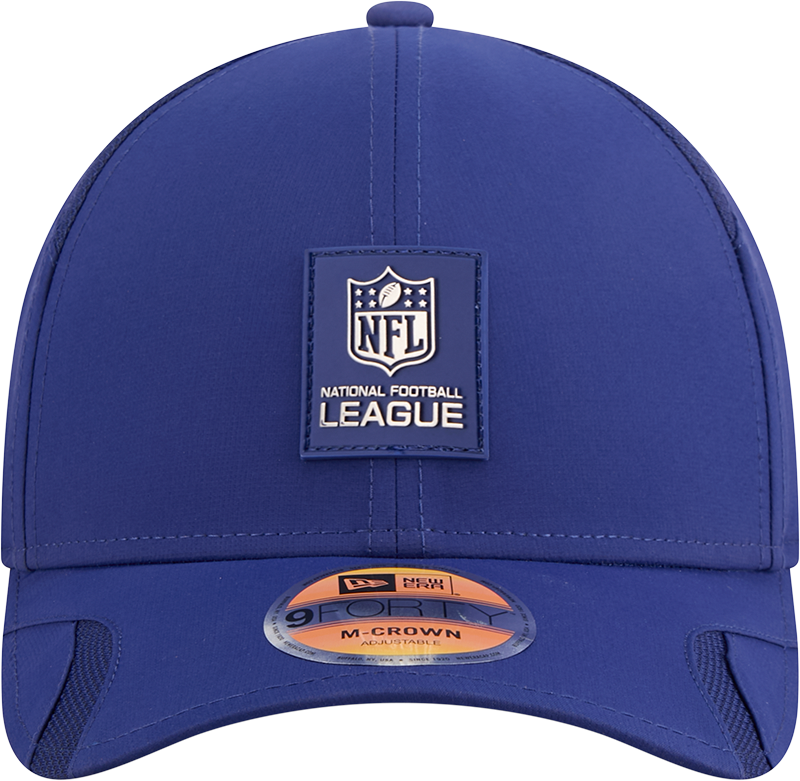 Men's NFL Shield New Era Blue 2025 NFL Sideline Heat 9FORTY M-Crown Adjustable Hat