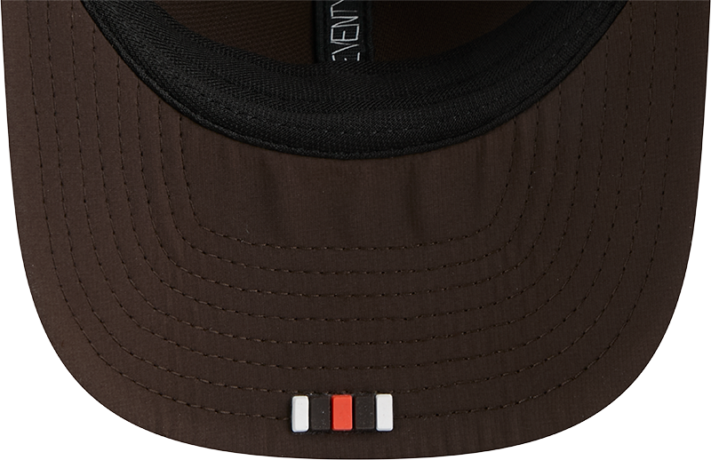Men's Cleveland Browns New Era Brown 2025 Sideline 9SEVENTY Trucker Adjustable Hat