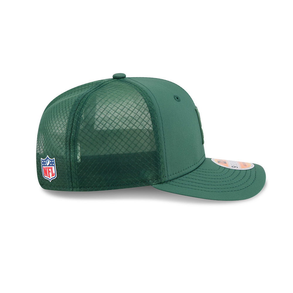 Men's Green Bay Packers New Era Green 2025 NFL Sideline Heat 9SEVENTY Adjustable Hat