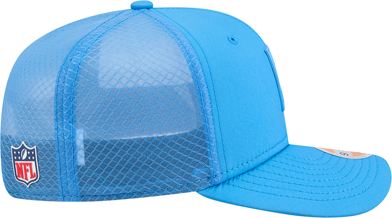Men's Los Angeles Chargers New Era Blue 2025 Sideline 9SEVENTY Trucker Adjustable Hat
