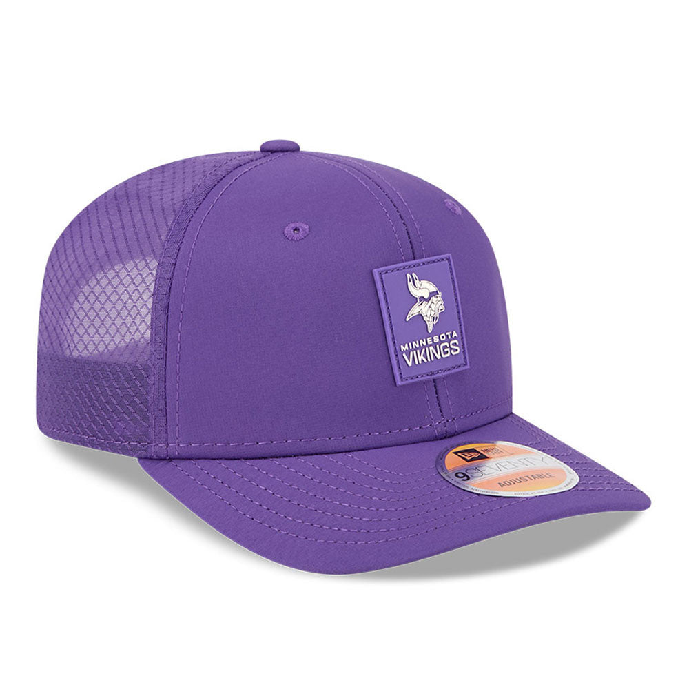 Men's Minnesota Vikings New Era Purple 2025 NFL Sideline Heat 9SEVENTY Adjustable Hat