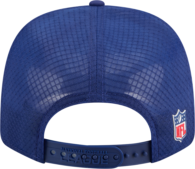 Men's NFL Logo New Era Royal 2025 Sideline 9SEVENTY Trucker Adjustable Hat