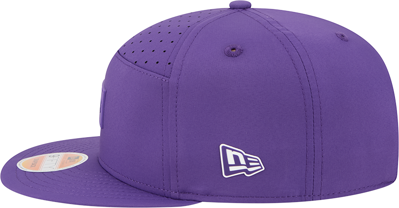 Men's Minnesota Vikings New Era Purple 2025 Sideline Split Panel 9FIFTY Snapback Hat