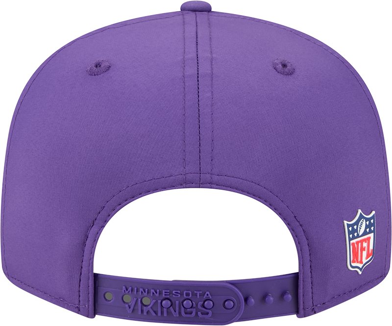 Men's Minnesota Vikings New Era Purple 2025 Sideline Split Panel 9FIFTY Snapback Hat