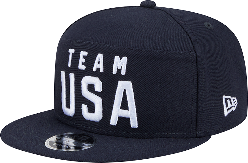 Team USA Olympics New Era Navy Split Panel 9FIFTY Adjustable Snapback Hat