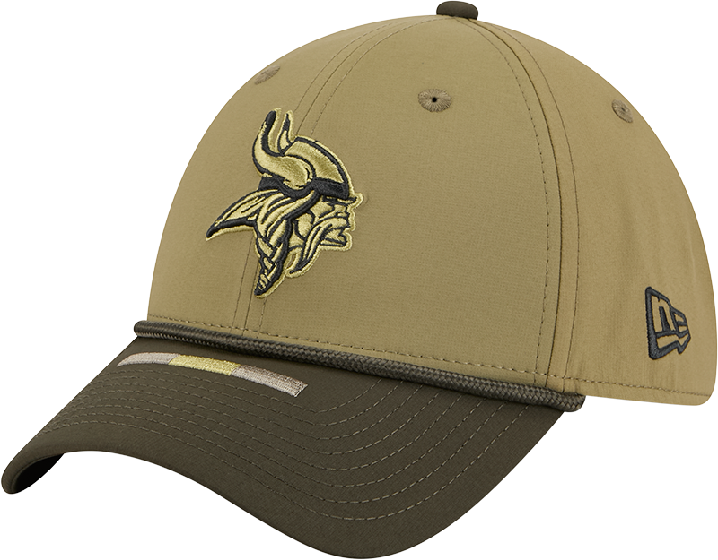 Men's Minnesota Vikings New Era Green 2025 Salute to Service 39THIRTY Flex Hat