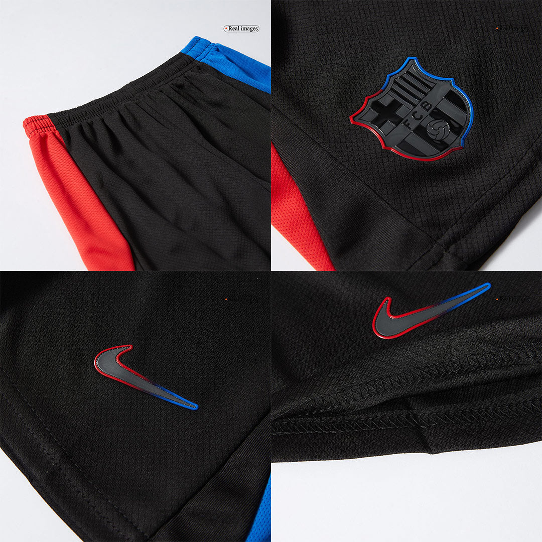 Kids Barcelona Custom Away Football Kits 2024/25 - Spotify Logo Without Text