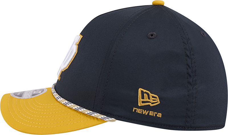 Mens New Era Notre Dame Fighting Irish M-Crown A-Frame Rope 39THIRTY Flex Hat-Gold/Navy