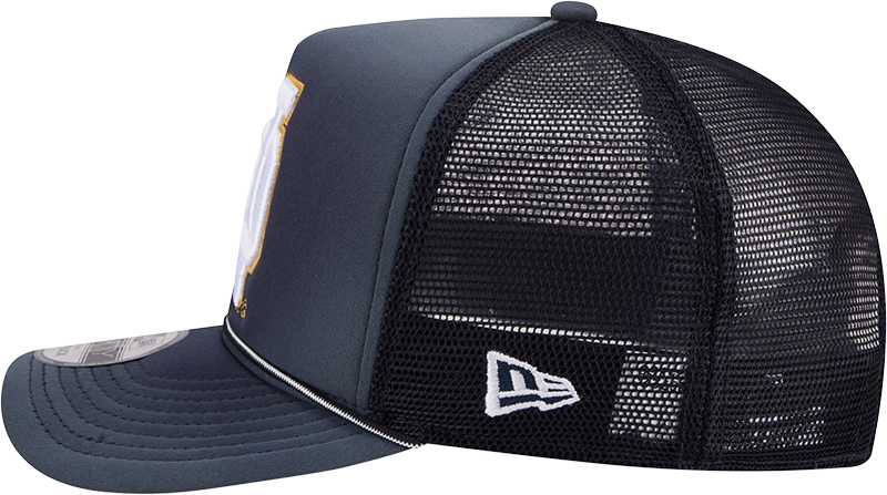 Notre Dame Fighting Irish New Era Navy Fade Rope 9FIFTY A-FRAME Trucker Snapback Hat