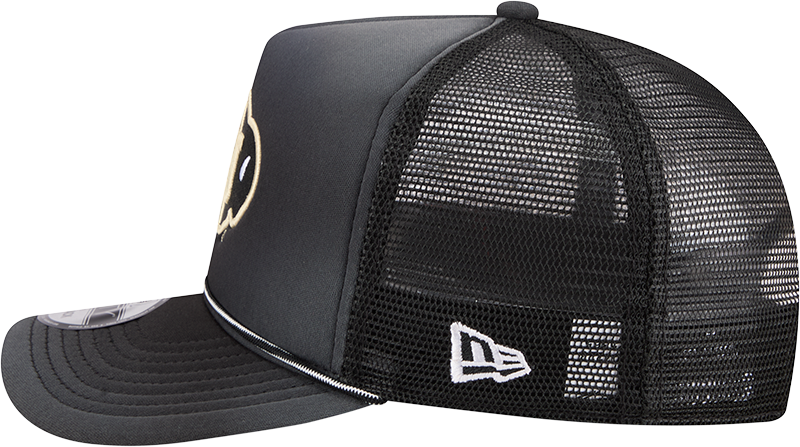 Colorado Buffaloes New Era Black Fade Rope 9FIFTY A-FRAME Trucker Snapback Hat