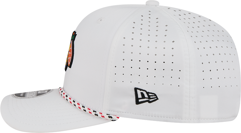 Chicago Blackhawks New Era White Rope 9SEVENTY Stretch-Snap Adjustable Hat