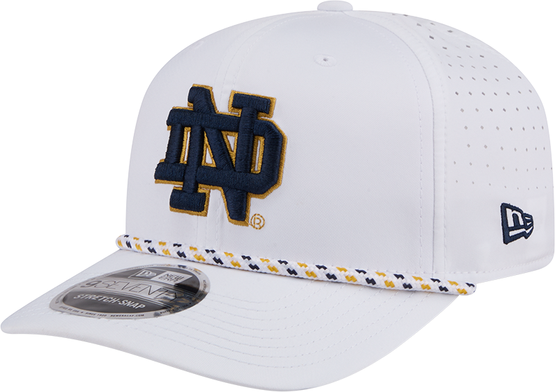 Notre Dame Fighting Irish New Era Team White Rope 9SEVENTY Stretch-Snap Adjustable Hat