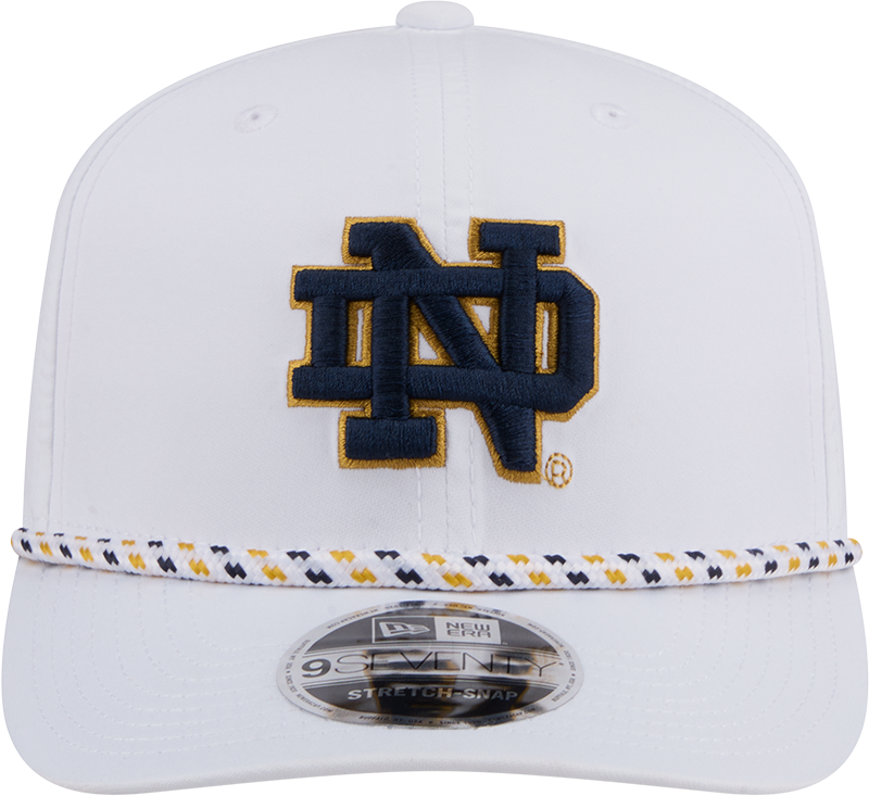Notre Dame Fighting Irish New Era Team White Rope 9SEVENTY Stretch-Snap Adjustable Hat