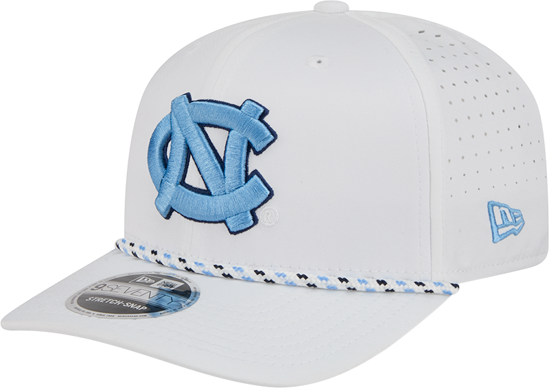 North Carolina Tar Heels New Era Team White Rope 9SEVENTY Stretch-Snap Adjustable Hat