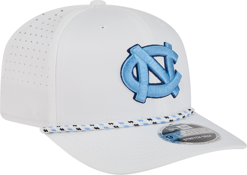 North Carolina Tar Heels New Era Team White Rope 9SEVENTY Stretch-Snap Adjustable Hat