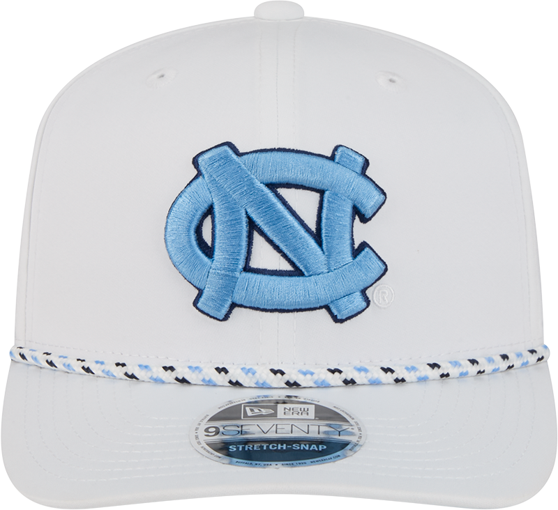 North Carolina Tar Heels New Era Team White Rope 9SEVENTY Stretch-Snap Adjustable Hat