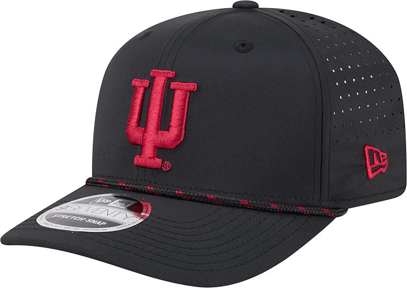Indiana Hoosiers New Era Black Rope 9SEVENTY Stretch-Snap Adjustable Hat