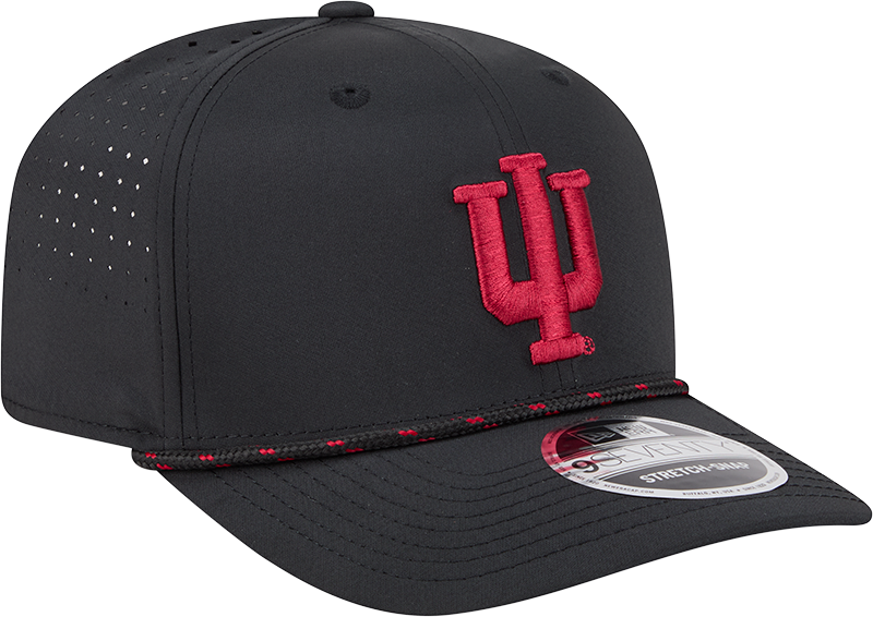 Indiana Hoosiers New Era Black Rope 9SEVENTY Stretch-Snap Adjustable Hat