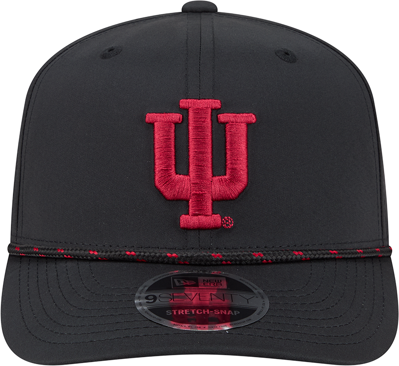 Indiana Hoosiers New Era Black Rope 9SEVENTY Stretch-Snap Adjustable Hat