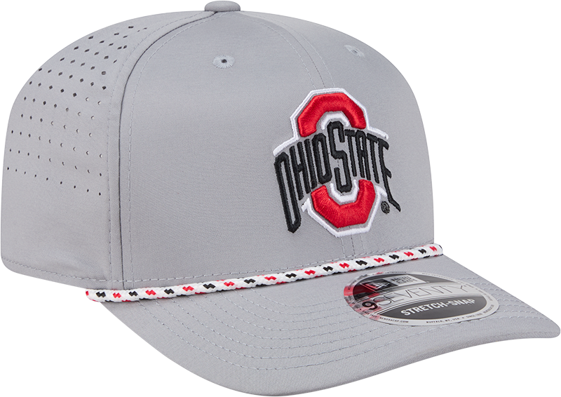 Ohio State Buckeyes New Era Grey Rope 9SEVENTY Stretch-Snap Adjustable Hat