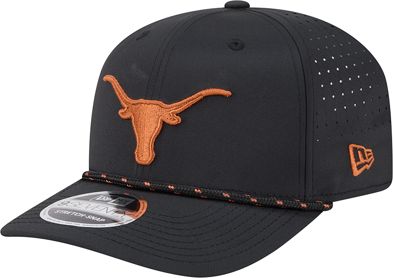 Texas Longhorns New Era Black Rope 9SEVENTY Stretch-Snap Adjustable Hat
