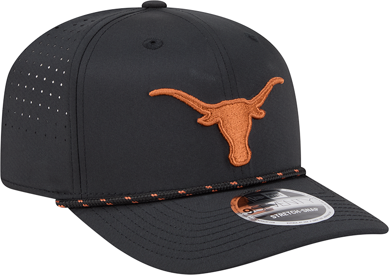 Texas Longhorns New Era Black Rope 9SEVENTY Stretch-Snap Adjustable Hat