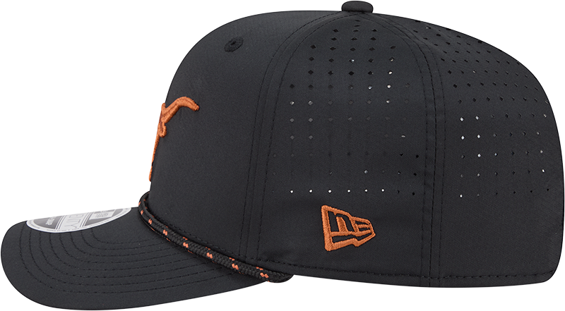 Texas Longhorns New Era Black Rope 9SEVENTY Stretch-Snap Adjustable Hat