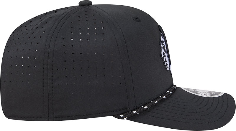 Chicago Blackhawks New Era Black Rope 9SEVENTY Stretch-Snap Adjustable Hat