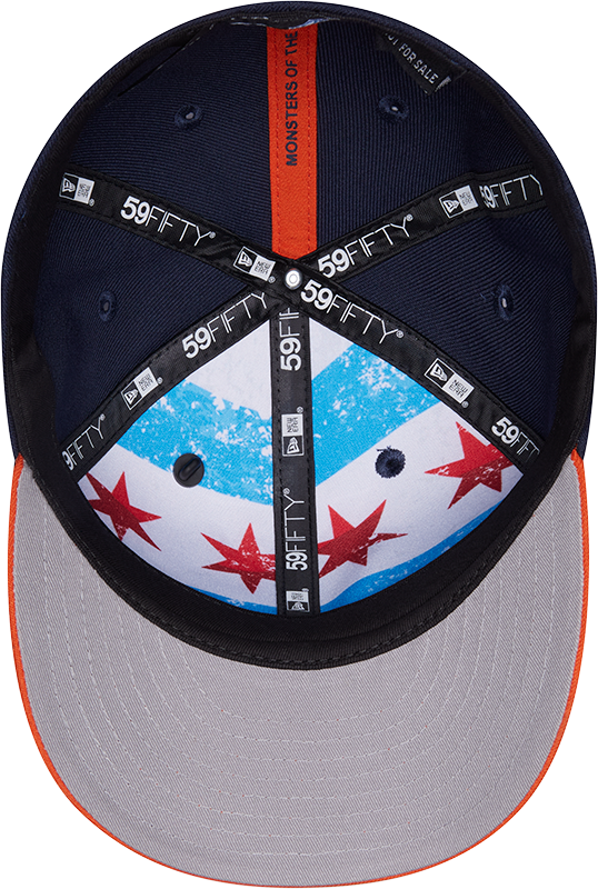 Men's Chicago Bears New Era Navy/Orange 2026 NFL Draft Pre-Curved 59FIFTY Fitted Hat