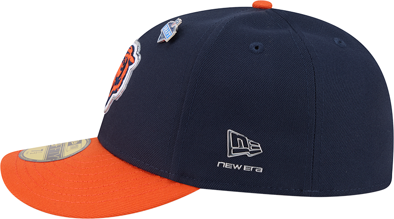 Men's Chicago Bears New Era Navy/Orange 2026 NFL Draft Pre-Curved 59FIFTY Fitted Hat